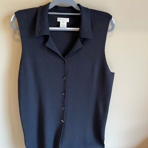 Vintage Paradox Wool Blend Sleeveless Cardigan Large